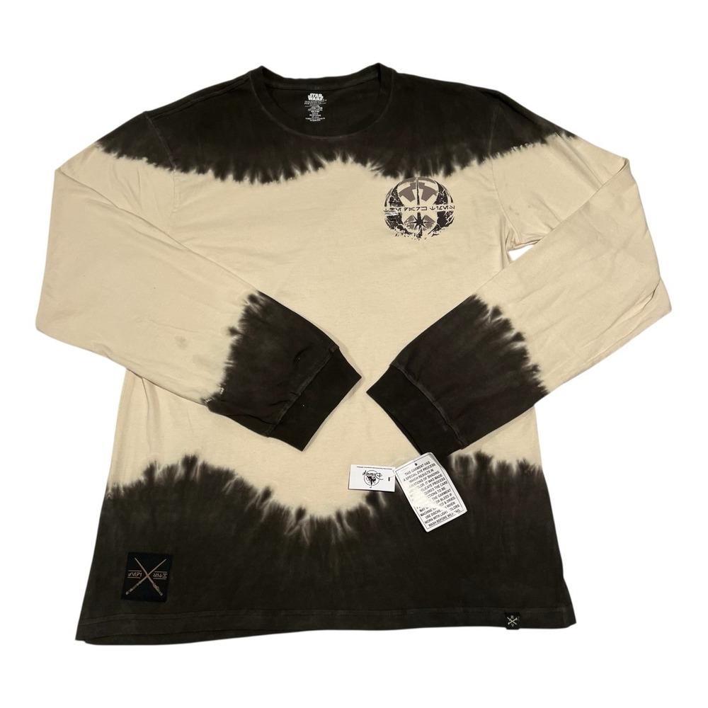 Star Wars Long Sleeve Tie-Dye Graphic tee Galaxy's Edge Disney Darth‎ Vader XL